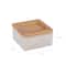 Simplify Bamboo Lid Square Clear Organizer